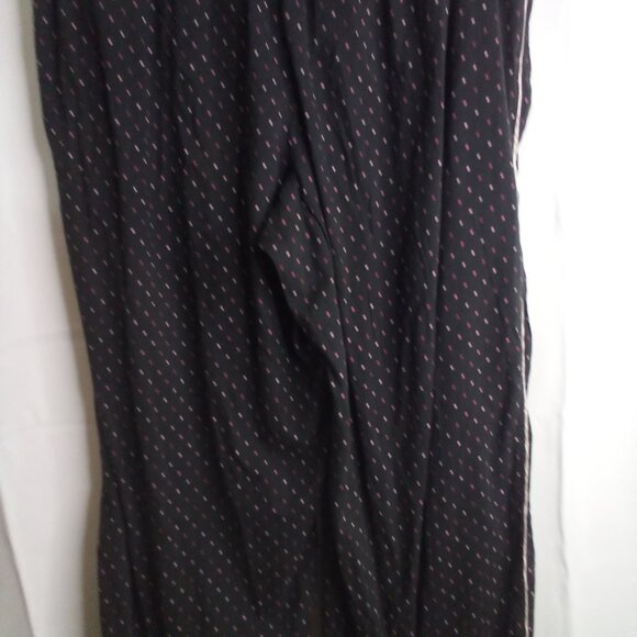 Victoria's Secret Pajama Pants Women M Sleep Bottom Elastic Polka Dot Black Pink - Picture 14 of 15